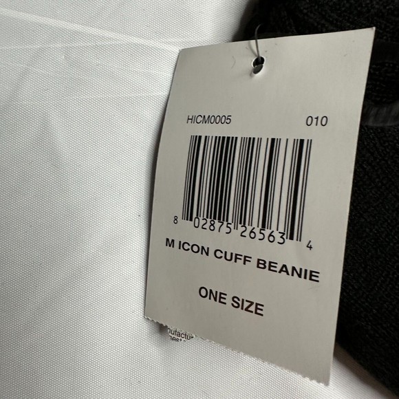 NEW Hurley Men's Black Logo Cuffed Beanie Sport Athletic Logo Hat Streetwear NWT - Picture 7 of 7